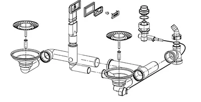 Produktbild von FRANKE Stösselventilset 112.0687.965 mit verdecktem Überlauf und Druckknopf / Ersatzteil Spüle / Ablaufgarnitur