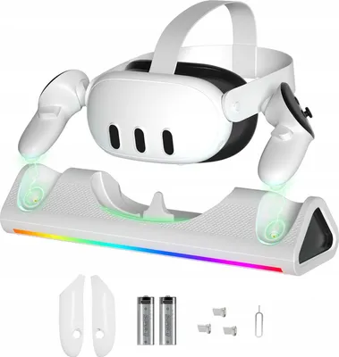 Image de Station d'accueil Chargeur Support pour casque Oculus Quest 3 + 2 batteries Pad / JYS-MQ006
