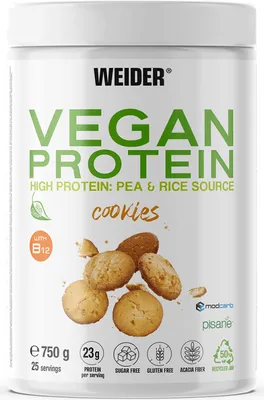 Produktbild von Weider Vegan Protein (750g) Cookies - Eiweiße - Veganes Eiweiß
