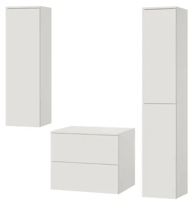 Produktbild von Badezimmerset 3-Teilig: Unterschrank + 2 Hochschränke Color Weiß (2S 60 + 1D 100 + 2D160)
