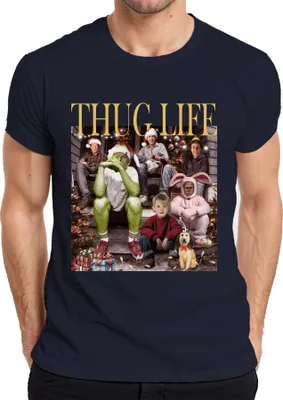 Produktbild von Thug Life Grinch Kevin Allein Zuhause - Weihnachten Christmas Xmas Herren T-Shirt, Navy, L