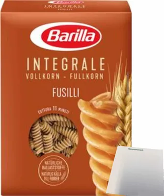 Produktbild von Barilla Integrali Fusilli Vollkorn Nudeln (500g Packung) + usy Block