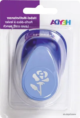 Productafbeelding van Motief Perforator - Papierpons Rose - Kaarten Versieren - XXL Motief 30mm - 74 mm - Roze