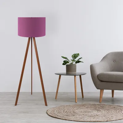 Produktbild von Opviq, AYD-1564, Stehlampen, Lila, MDF, 38 x 38 x 140 cm