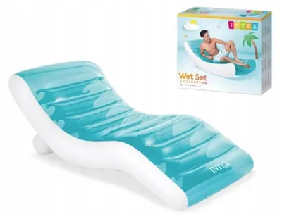 Produktbild von INTEX Luftmatratze 191x99 cm Wasserliege Poolliege Schwimmliege mit Kopfstütze 56874