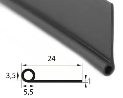 Produktbild von NP21 Notenprofil EPDM Kederprofil Gummi Profil Keder Dichtprofil Dichtungsprofil Gummi