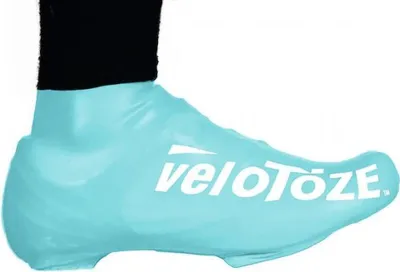 Image de VeloToze, couvre-chaussures court, bleu, taille S/M - imperméable, aérodynamique, pour vélo.