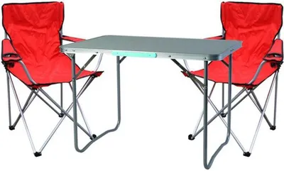 Immagine prodotto di Azomor Scopri la praticità e lo stile di questo set di mobili da campeggio in tre pezzi, idea