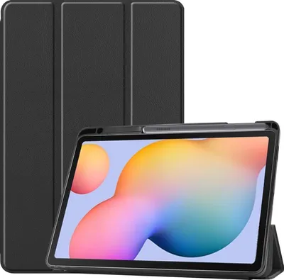 Obrázek produktu pro Pouzdro pro Samsung Galaxy Tab S6 Lite 10.4 (P610 / P615) 2020, 10,4", magnetický ochranný kryt TPU s držákem pera S Pen, víceúhelníkový přední podpůrný kryt, černé