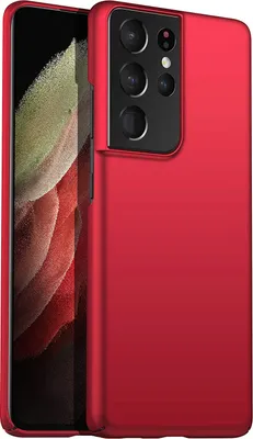 Produktbild von Galaxy S21 Ultra 5G Hülle, LaimTop Ultra Dünn Hart PC Matt Schutzhülle für Samsung Galaxy S21 Ultra 5G Rot