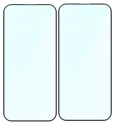 Produktbild von 2x Gehärtetes Glas für iPhone 16 Pro Max, Bizon Glass Edge Duo, Schwarzer Rahmen