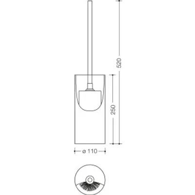 Produktbild von HEWI 477.20.200 18 WC-Bürstengarnitur Ser 477,