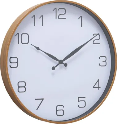 Produktbild von BOLTZE Wanduhr "Lugeo" aus Glas/Kunststoff in braun/weiß B50cm, Uhr