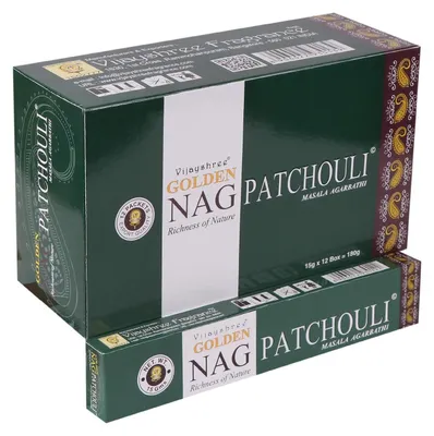 Immagine prodotto di Incenso Vijayshree "Golden Nag Patchouli", 15 grammi.