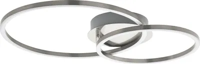 Produktbild von EGLO Smart Home LED Deckenlampe Mottafollone, ZigBee, App und Sprachsteuerung Alexa, Lichtfarbe einstellbar, Deckenleuchte in Nickel matt, 41,5 x 29cm
