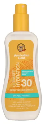 Productafbeelding van Australian Gold Ultimate Hydration Spray Gel Zonnebrandcrème SPF30