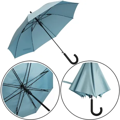 Produktbild von Regenschirm automatik Ø103 cm WIND Stockschirm 0,46 kg Schirm blau