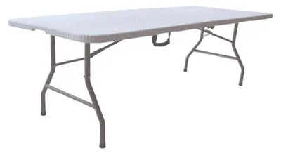 Image de Table pliante en acier et plastique, 240 x 76 x 74 cm (h)