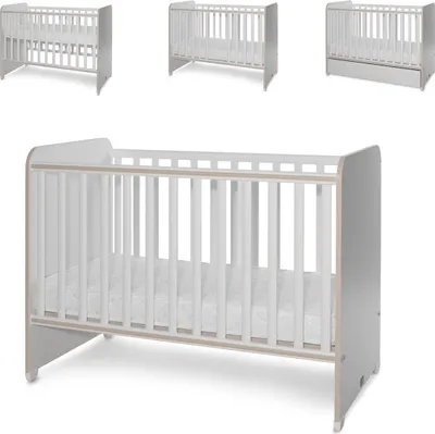 Produktbild von Lorelli Babybett Sweet Dream 124 x 68 x 95 cm Unterbettrahmen mit zwei Ebenen grau