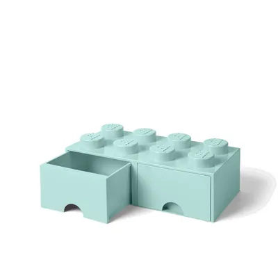 Produktbild von LEGO Aufbewahrungsbox mit Schubladen 250x500x180mm - aqua