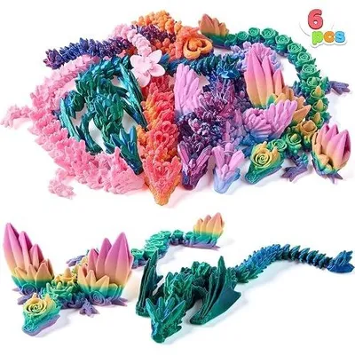 Zdjęcie produktu dla Smok zabawka fidget 3D zestaw 6 sztuk dla dzieci prezent kolorowy