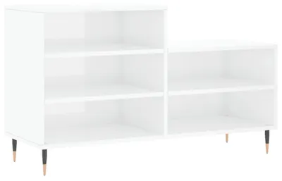 Obrázok produktu pre vidaXL Stojan na topánky s vysokým leskom biely 102x36x60 cm Drevo Materiál
