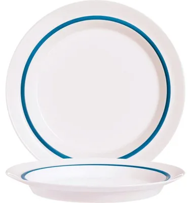 Image de Autonomy Blue Teller, plat, 23 cm - lot de 12
