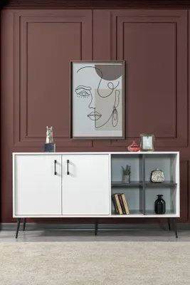 Productafbeelding van Skye Decor, hoogwaardige console tafel (3-delig), saffier eikenhout, 100% melamine, 160 cm