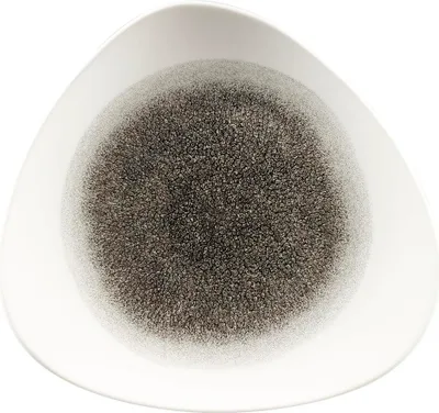 Produktbild von CHURCHILL Raku Quartz Black Teller flach, triangle, ø: 311 mm