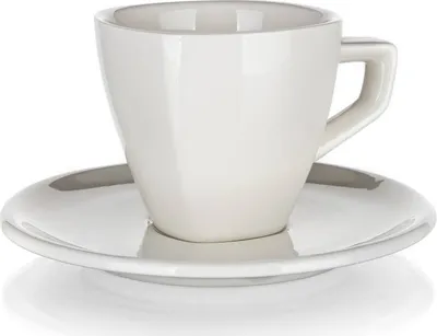 Produktbild von tasse + Untertasse 120ml quadratisch ALBA BÍ Porzellan