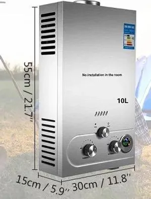 Obrázek produktu pro Ohřívač vody, průtokový ohřívač vody, nerezová ocel, 10 L 20KW