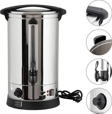 Image de Melko Chauffe-vin chaud Automate de mise en conserve en acier inoxydable Robinet de soutirage boissons chaudes - 7 litres