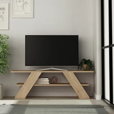 Produktbild von TV-Tisch Houseland Farfalla 120 cm Eiche natur