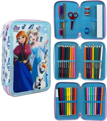 Produktbild von Disney Disney Eiskönigin Federmäppchen 3 Etagen gefüllt
