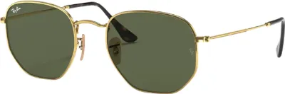 Zdjęcie produktu dla Ray-Ban HEXAGONAL FLAT LENSES, Dorosły, Uni , Sześciokątny, Złoto, Soczewki niespolaryzowane, Metal