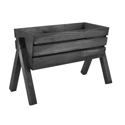 Obrázek produktu pro Dřevěný truhlík na nožkách - černý