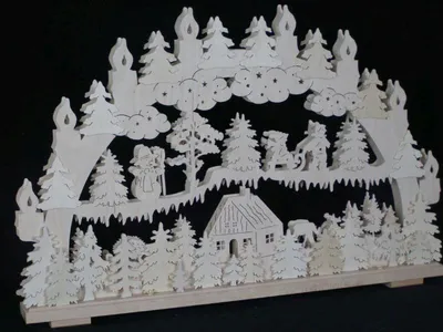 Obrázek produktu pro Svíčkový oblouk se zimními dětmi a sněhulákem s osvětlením ŠxVxH 70x44x7cm NOVINKA