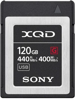 Produktbild von Sony QD-G120F, 120 GB, XQD, 440 MB/s, 400 MB/s, Schwarz