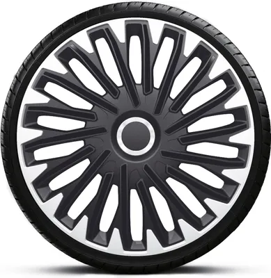Produktbild von Radkappen Radzierblenden SATZ (4Stück) 16 Zoll QUANTUM PRO SILVER BLACK Z461098