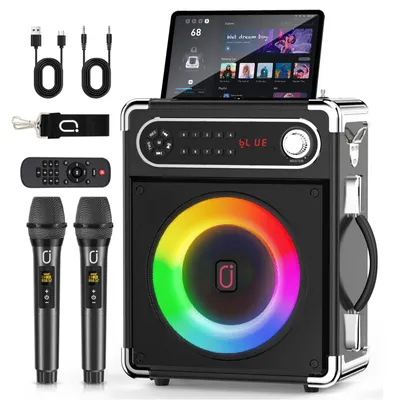 Zdjęcie produktu dla Przenośny głośnik Bluetooth, czarny - bateria 3600mAh - wodoodporność IPX5 - dźwięk stereo