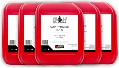 Produktbild von 100 L Hydrauliköl HLP 22 ISO VG 22 nach DIN 51524 Teil 2 Kanister 5 St. 20 Liter