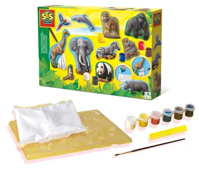 Zdjęcie produktu dla SES Creative Casting & painting animals, Zestaw do odlewania / malowania dla dzieci, 5 lat(a), Wielobarwny