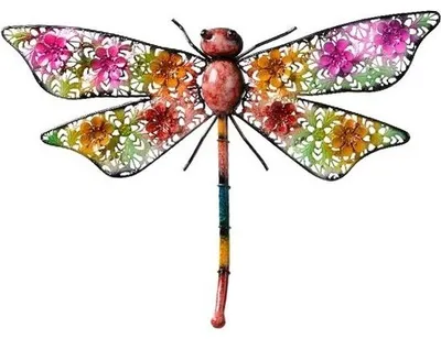 Produktbild von Decoris Gartendekoration - Libelle - Metall - 29 x 47 cm
