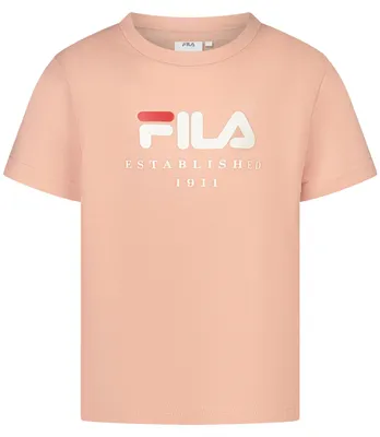 Produktbild von Mädchen T-Shirt Rosa aus Baumwolle mit Logodruck Kurzarm