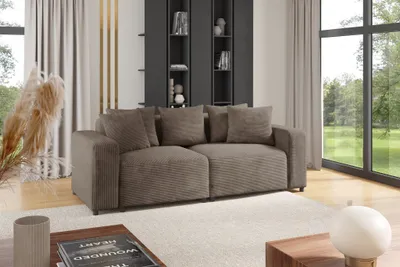Produktbild von Sofa Designersofa MEGAN 2-Sitzer in Stoff Poso Cappuccino