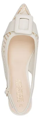 Produktbild von MARCO TOZZI Damen Pumps Weboptik Zierschnalle 2-89500-46, Größe:37 EU, Farbe:Beige