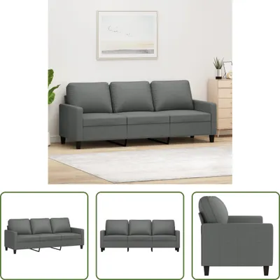 Produktbild von The Living Store 3-Sitzer-Sofa Dunkelgrau 180 cm Stoff
