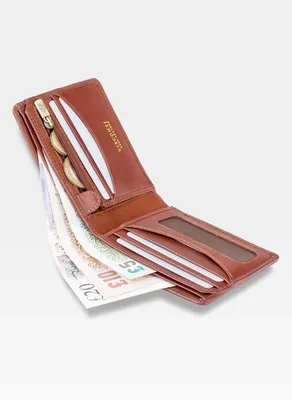 Zdjęcie produktu dla Visconti portfel męski skóra naturalna jasny brąz RFID 11x9 cm pudełko