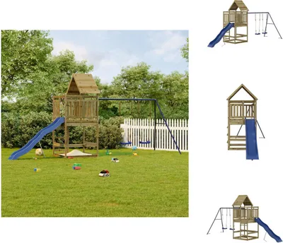 Produktbild von vidaXL Spielturm Imprägniertes Kiefernholz -  Schaukeln & Spieltürme