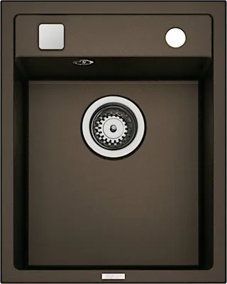 Produktbild von NABER Spüle ANGOLA 40 in ESPRESSO mit Drehexcenterbedienung / Cin-Nagranit / Granitspüle
